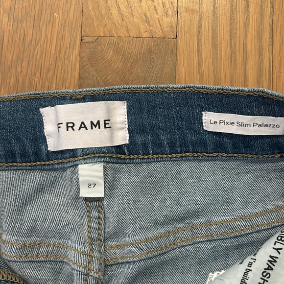 Le Pixie Slim Palazzo in Drizzle STRETCH DENIM HIGH RISE WIDE LEG | FULL LENGTH - Picture 8 of 10